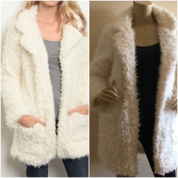 Trend Setter Diva Boutique Item Jackets & Blazers - 1 LEFT!  Faux Shaggy Open Front coat